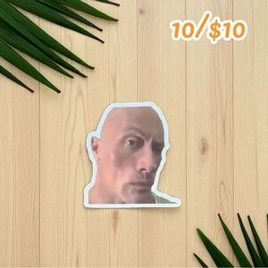 Dwayne “The Rock” Johnson Side-Eye Meme Sticker – 2.5”